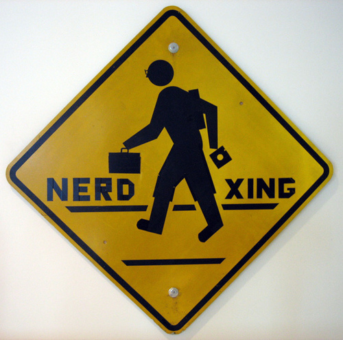 Nerd crossing sign