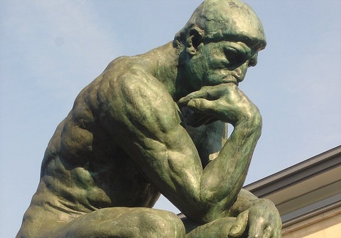 The Thinker statue by Rodin in San Francisco, CA