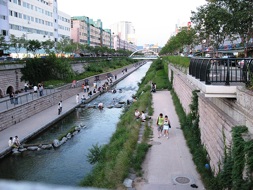 Cheonggyecheon in Seoul, Korea