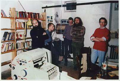 Members of the Environmental Library, photographed by the Stasi on the night of their arrest, 24-25 November 1987, during a search of the premises.