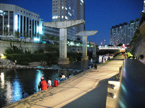 Seoul, Korea's leftover concrete columns