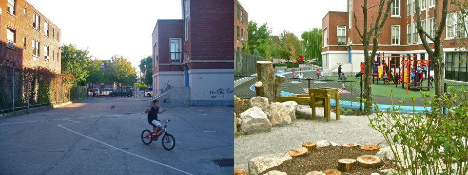 Boston school before and after