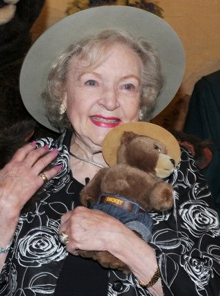 Betty with a teddy