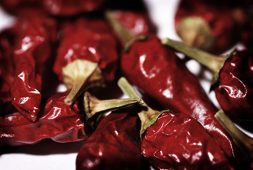 Chile peppers. 
