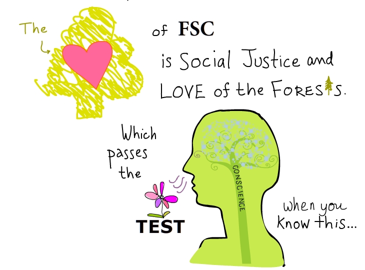 The heart of FSC is social justice and love of the forests. Which passes the smell test when you know this. I found.