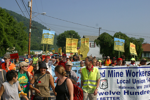 protestors at Blair Mountain