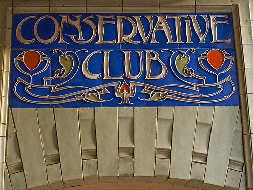 Conservative club sign.
