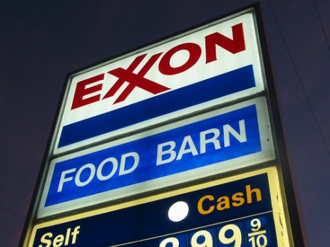 Exxon sign.