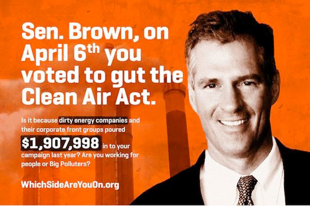 Scott Brown Clean Air Act ad