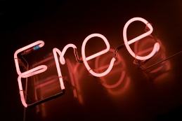 "free" sign
