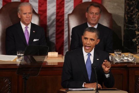Obama giving speech