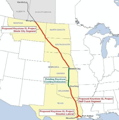 map of Keystone route