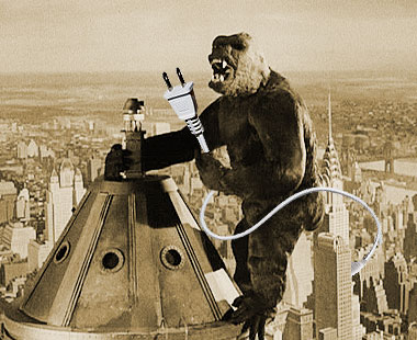 King Kong pulling the plug