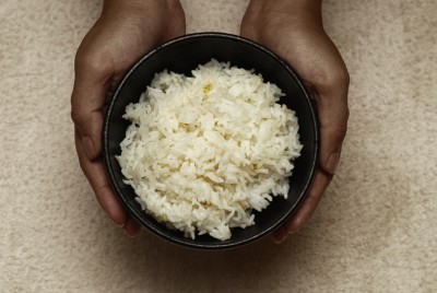 rice bowl in hands