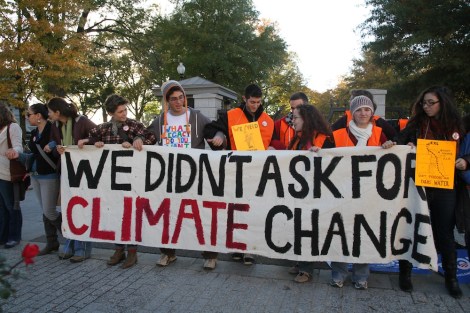A 2011 Keystone XL protest at the White House