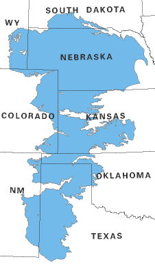 Ogallala aquifer map