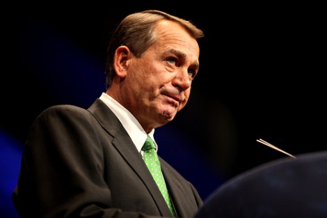 John Boehner, who is only a leader in a theoretical sense