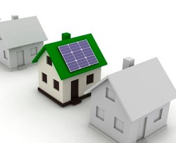 drawing of solar panels on house