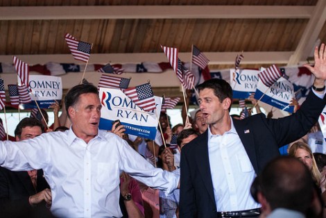 Mitt Romney & Paul Ryan at rally