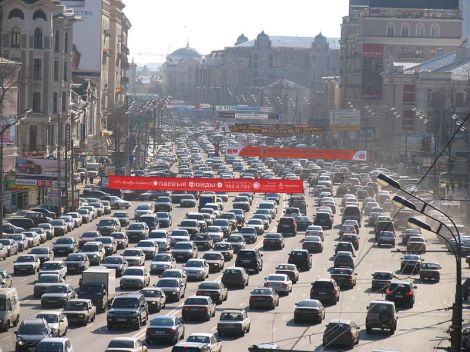 This is a traffic jam in Russia but not the one we are talking about.