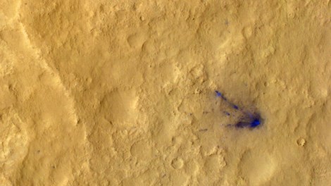 Impact debris from Curiosity's sky crane.
