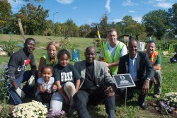 Respresentatives from the kenyan Embassy did a memorial planting at the garden this summer in honor of Ms. Methai, the garden's namesake. 