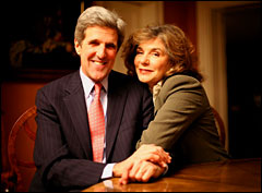 John Kerry and Teresa Heinz Kerry.