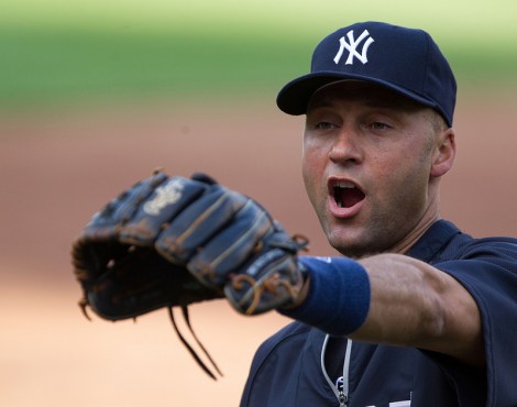 Jeter yells at someone, probably not about the climate