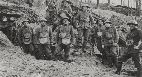 Marines during World War I emerge from the trenches to survey the futile conflict