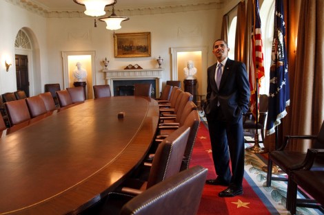 Obama in Cabinet room