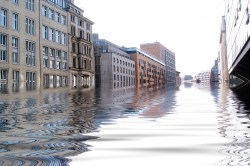 flooded city street