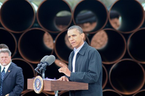 The president talks pipes.