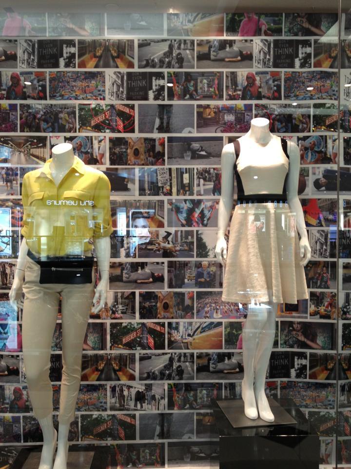 Stanton's photos on display in a Bangkok DKNY store.