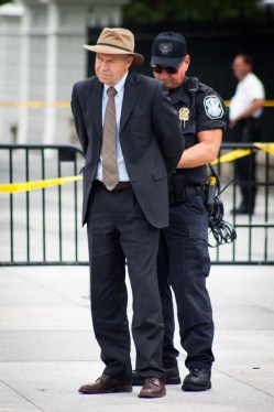 James Hansen arrested at a Keystone protest.