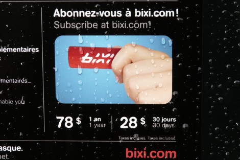 An advertisement for Montreal's bikeshare.