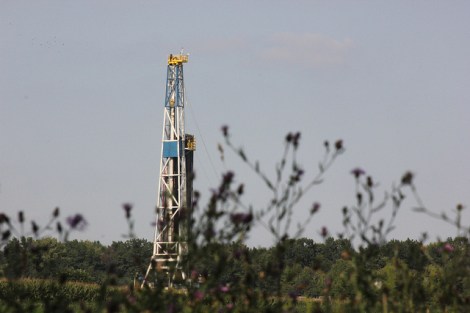 A fracking well in Lawrence County, Pa.
