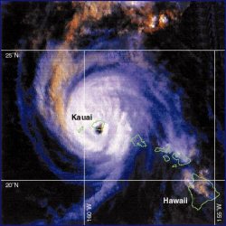 Hurricane Iniki performed a historically rare feat when it made landfall on Kauai in September 1992