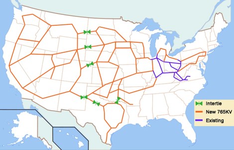AWEA-proposed U.S. supergrid