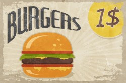 $1 burger sign