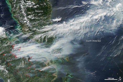 Smoke from Sumatra fires
