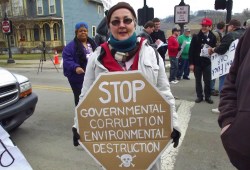 Fracking protestor in Ohio