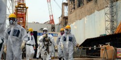 International inspectors visiting Fukushima in April.
