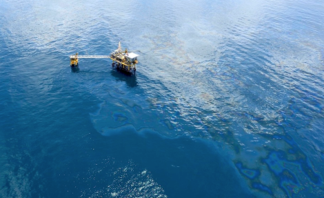 An oil slick in the Gulf of Mexico