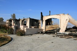 A house destroyed by San Diego's 2007 Witch Fire.