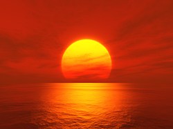 ocean-sunset-red