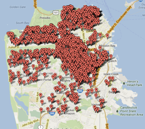 San Francisco Ellis Act evictions, 1997-2013