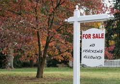 sign: "For Sale: No Fracking Allowed"