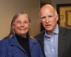 Fran Pavley and Jerry Brown