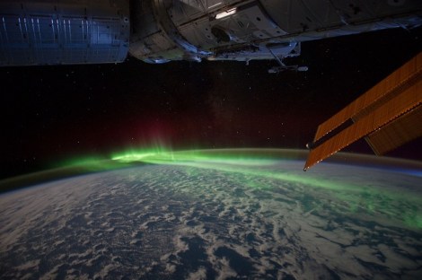 Aurora Australis, from the International Space Station.