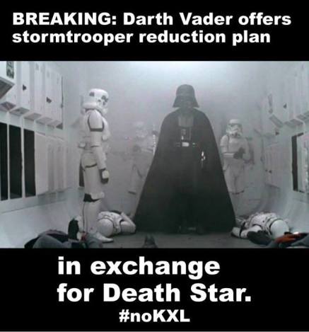 Darth Vader/Keystone graphic